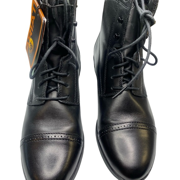 Ariat Black Leather Women's Combat Riding Boots - Picture 3 of 9